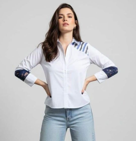 CARIBE CAMISA C/ GUIPURE